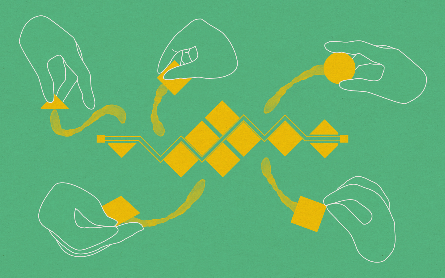 Hands connecting bits